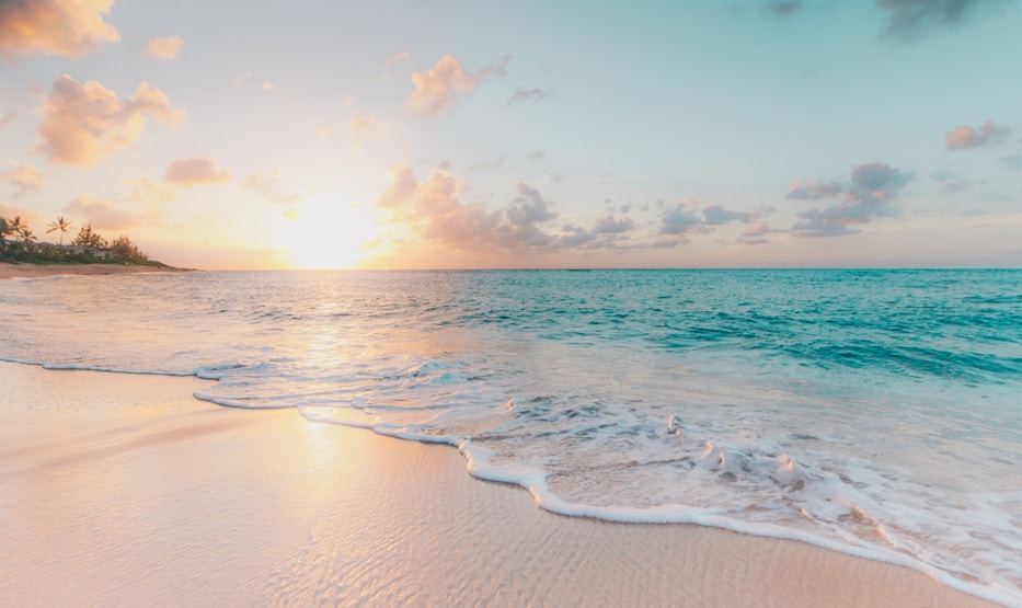 Coucher de soleil sur la plage de Zanzibar